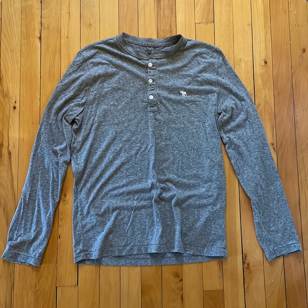 Abercrombie and Fitch Grey Long Sleeve Shirt